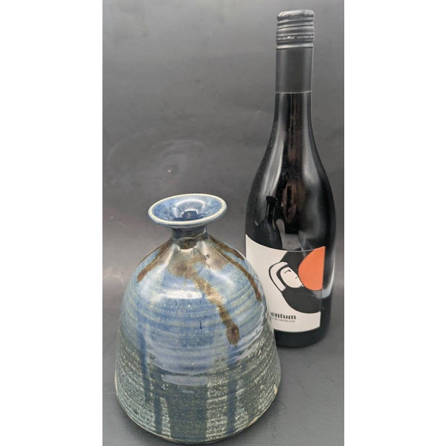 Ceramic 1970s Artist Signed Studio Pottery Stoneware Vase For Sale - Image 7 of 11