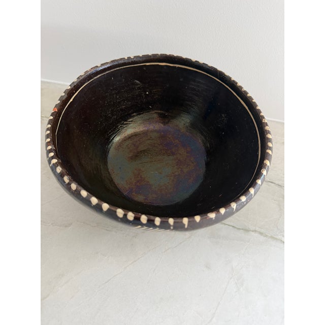 1960s Vintage Tzintzuntzan Mexican Pottery Fish Bowl, Signed Bernardo Zaldizar, Mexican Folk Artist For Sale - Image 5 of 10