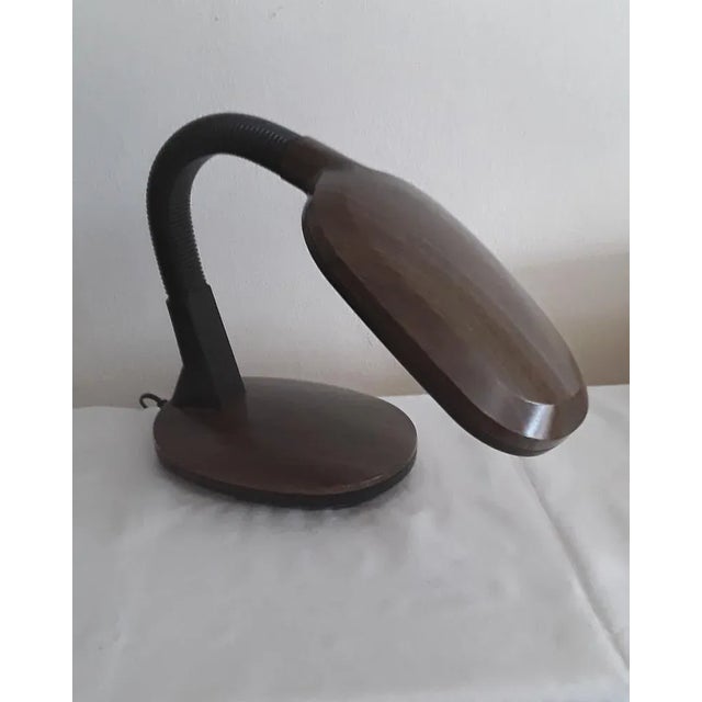 Brown Vintage Desk Lamp with Adjustable Gooseneck Reflector in Brown Plastic, 1980s For Sale - Image 8 of 8