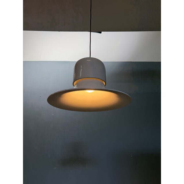 White Campana Hanging Lamp by Joe Colombo for Stilnovo, Italy, 1970s For Sale - Image 14 of 18