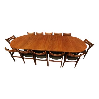 Round Extendable Dining Table in Teak from Korup Stolefabrik, 1960s For Sale