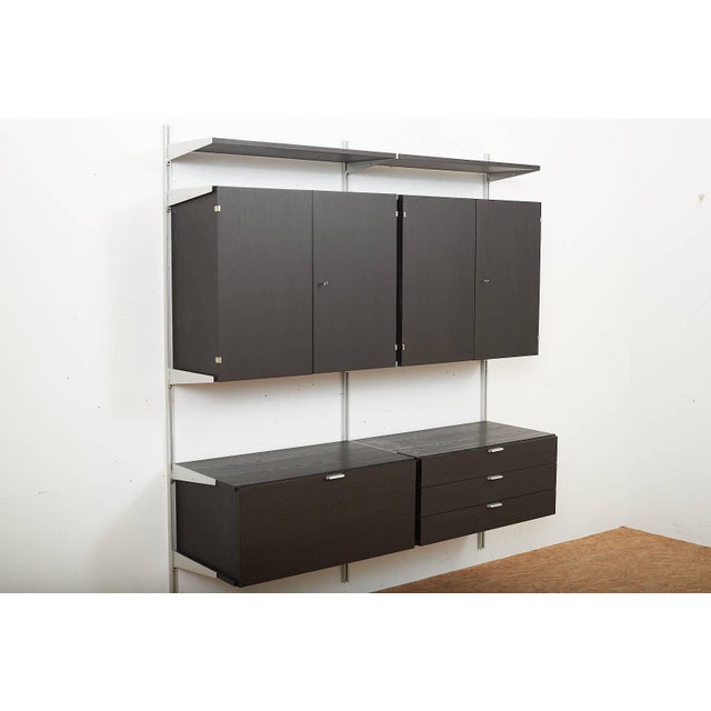 Black CSS Shelving System with Double-Door Cabinets and Drawers from George Nelson For Sale - Image 8 of 10