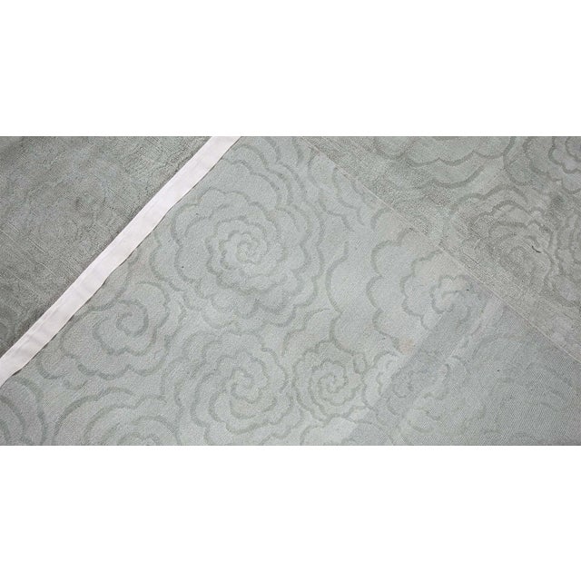 Mint Contemporary Camelia Green Handmade Silk Rug by Doris Leslie Blau For Sale - Image 8 of 8