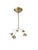 Very beautiful and decorative hanging lamp, made of brass, in the shape of a small tree with flowers made of dark-gold-...