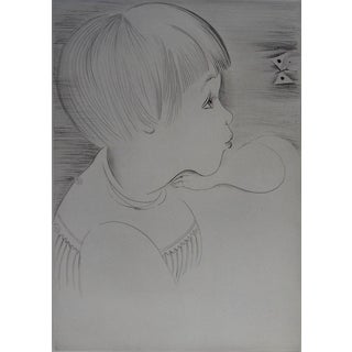 Mily Possoz, The Child and the Butterfly, Engraving For Sale