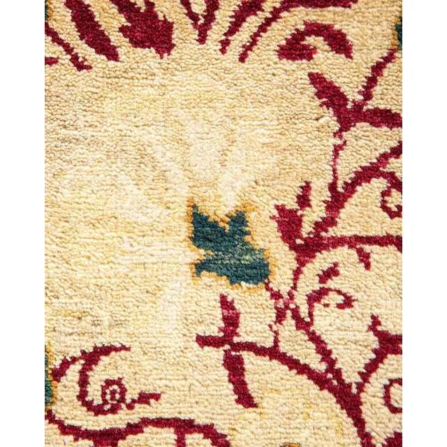 Traditional Mogul, One-of-a-Kind Hand-Knotted Area Rug in Ivory, 8' 2" x 10' 3" For Sale - Image 3 of 8