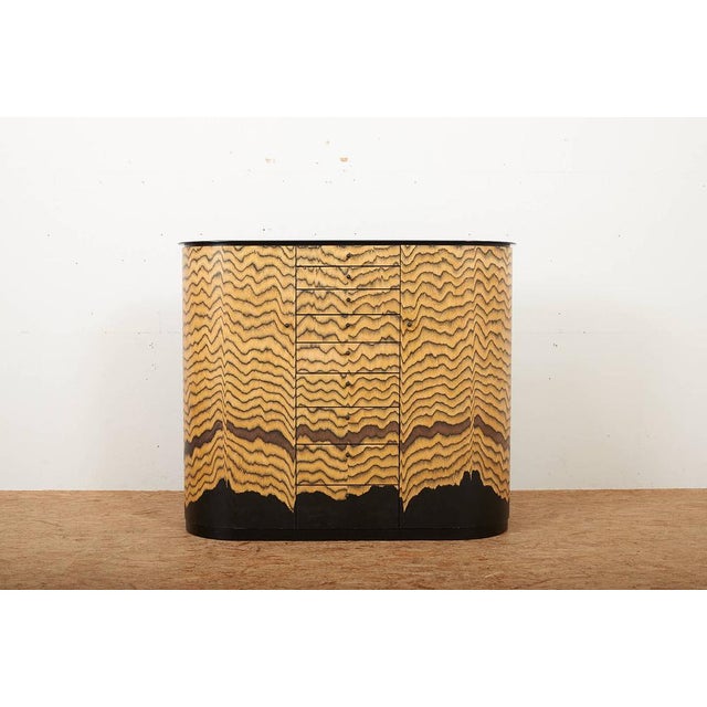 Curtained Sideboard in Tigerwood by Hans Eichenberger, 1980s For Sale - Image 14 of 14