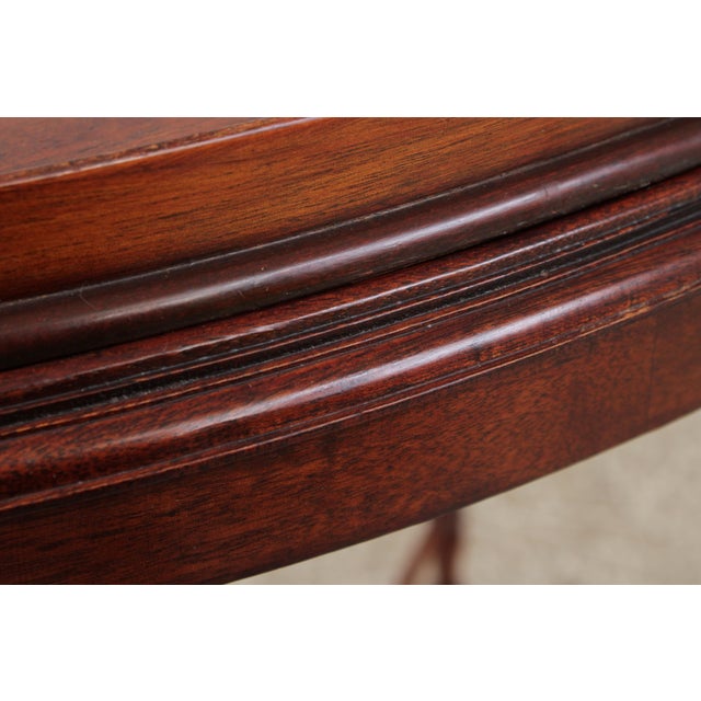 English Edwardian Inlaid Mahogany Oval Tray Table For Sale - Image 11 of 15