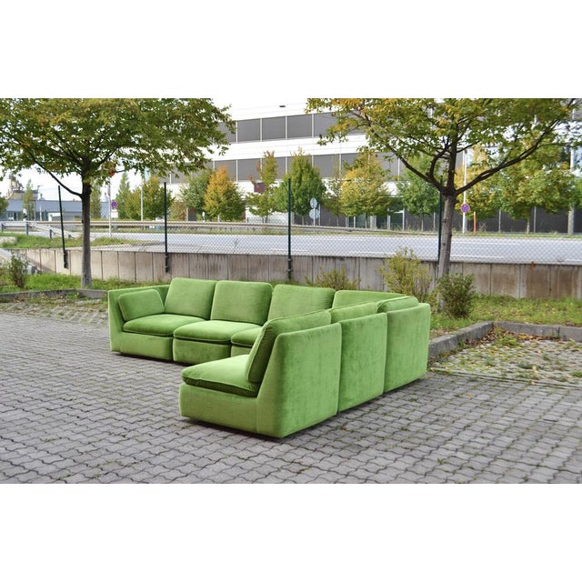 Vintage Modular Lime Green Sectional Sofa from Lübke & Rolf, 1970s, Set of 6 For Sale - Image 9 of 18