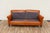 Vintage 1970s Honey Tan Leather Sofa | Tufted Feather Cushion Sofa, American Mid-Century Lounge Seating For Sale - Image 14 of 18