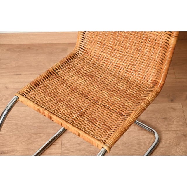 Wood MR10 Rattan Chairs by Ludwig Mies Van Der Rohe for Knoll, 1960s, Set of 2 For Sale - Image 7 of 18