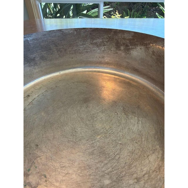 Metal Vintage Havard Made in France Hammered Copper 10" Saute Pan with Brass Handle For Sale - Image 7 of 11