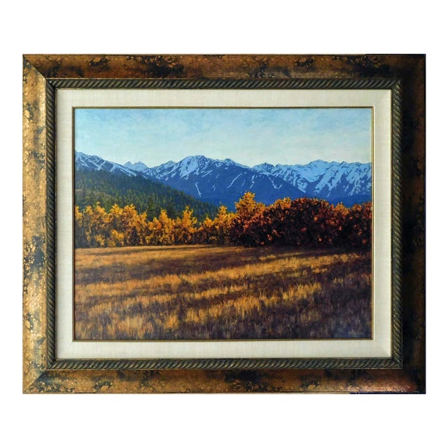 Stephen Smalzel "Aspen From Hunter Creek" Original Oil Painting on Canvas Custom Framed For Sale