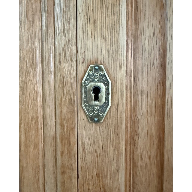 Art Deco Oak 3-Door Wardrobe, 1930s For Sale - Image 11 of 16