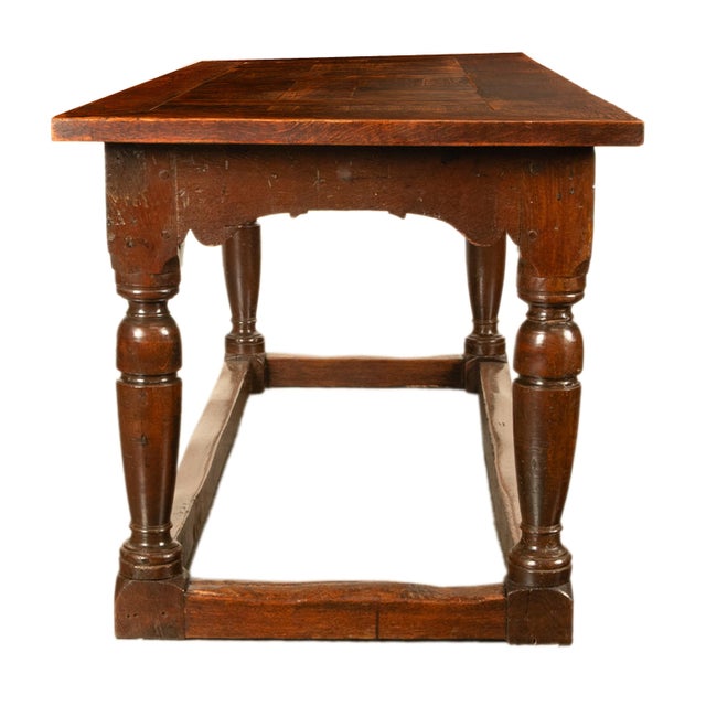 Antique 18th Century French Oak Country Parquetry Refectory Dining Table 1680 For Sale - Image 11 of 13