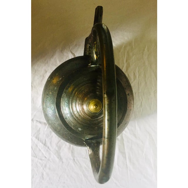 Metal Antique Copper and Brass Tea Kettle For Sale - Image 7 of 10