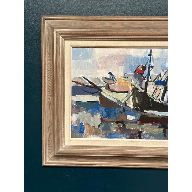 Mid-Century Modern Gösta Stawåsen, Marine Scene, 1950s, Oil on Panel, Framed For Sale - Image 3 of 18