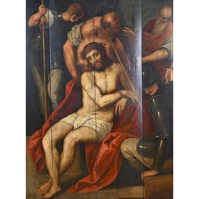 Italian Panel, Circle of Jacopo Palma the Younger, late 16th–early 17th century " Ecce Homo" (91 x 120 x 0 cm) Good...