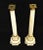 Vintage Italian Marble and Brass Column Candlesticks- a Pair For Sale In West Palm - Image 6 of 11