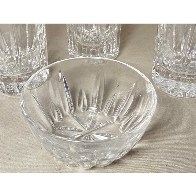 Vintage Handmade French Gilt Brass Cut Crystal Caviar Egg Caddy Jar Bar Set For Sale - Image 12 of 13