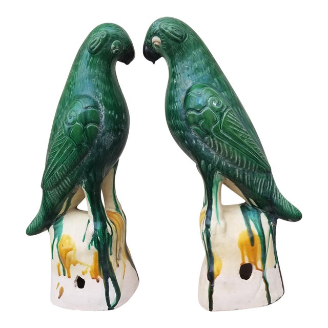Pair 18 Inch Architectural Chinese Parrot Roof Finials Chairish