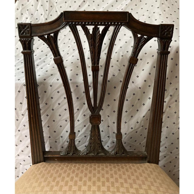 Late 19th Century 1800’s Dining Chairs Desk Library Hepplewhite Sheraton For Sale - Image 5 of 6