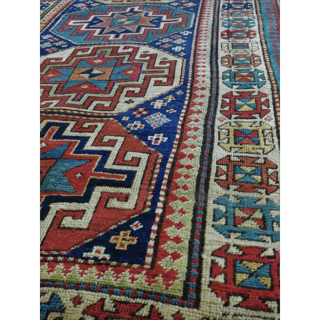 Antique Caucasian Runner Rug. 3'6"x 9'4" For Sale In Los Angeles - Image 6 of 12