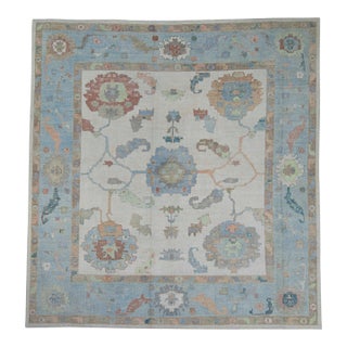 Turkish Oushak Square Rug 13'5" x 14'3" #20430 For Sale