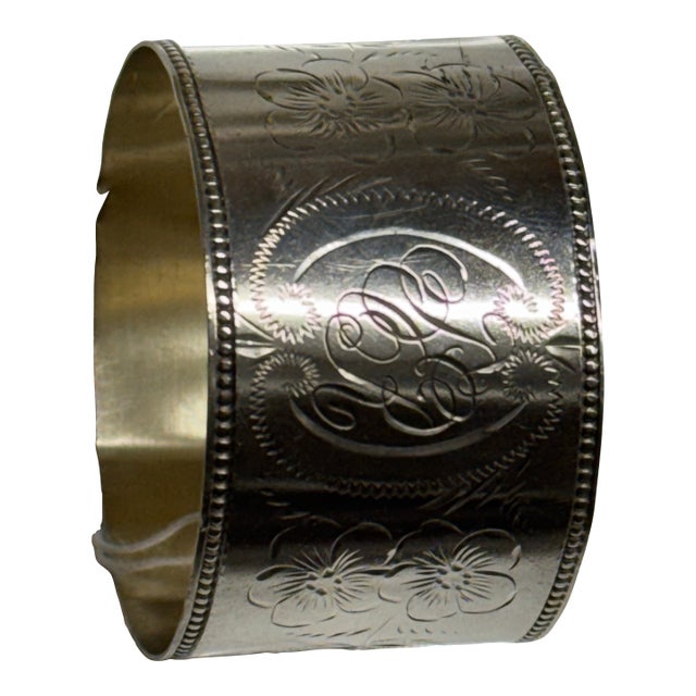 Antique Sterling Silver Napkin Ring For Sale