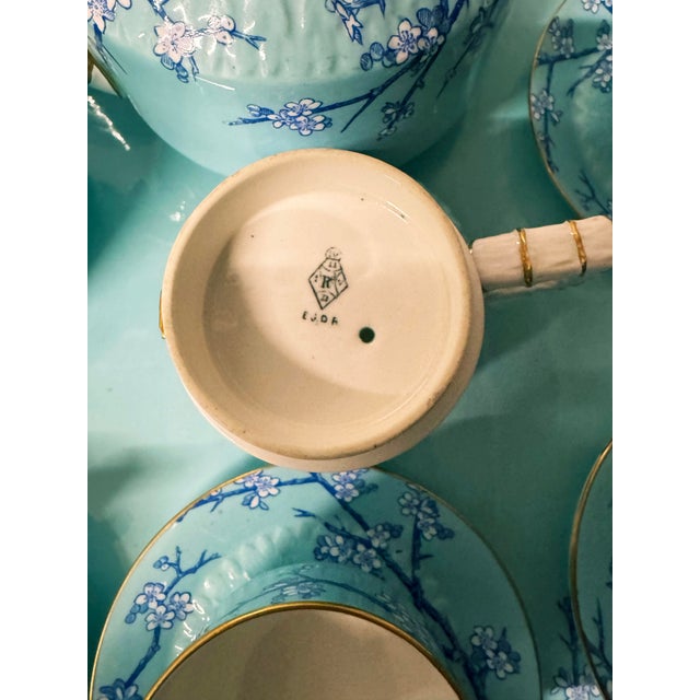 Mid 19th Century Japanese Style English Tea Set W/ Faux Bamboo Trim - 13 pcs For Sale In New York - Image 6 of 9