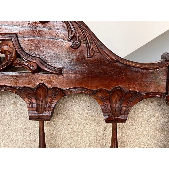 19th Century, Baroque Queen Bed, Original Four Turned Poster Spanish Bed For Sale - Image 6 of 11