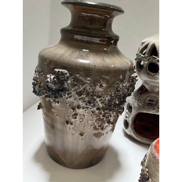 Mid century Modern Glit Lava Pottery Collection for the Brutalist home! Highly sought Icelandic pottery from the glit...