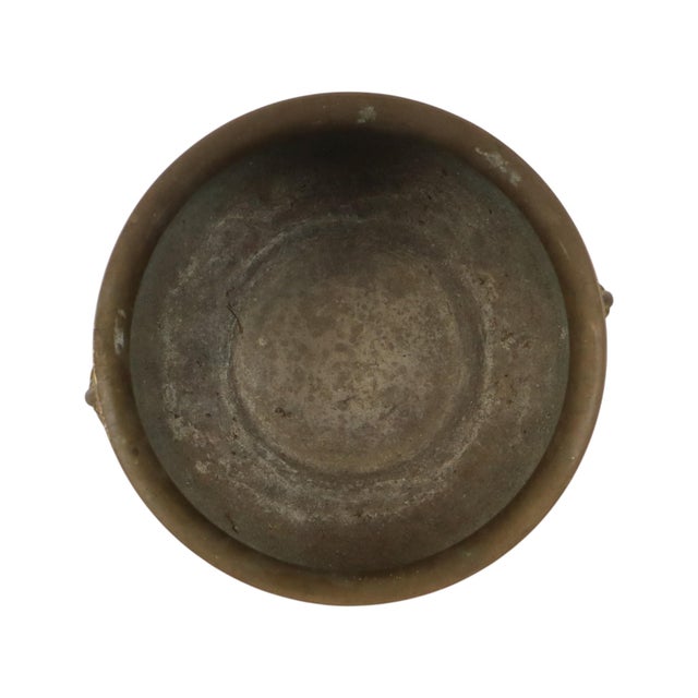 Early 20th Century Antique Brass Jardinière with Lion Heads For Sale - Image 12 of 16