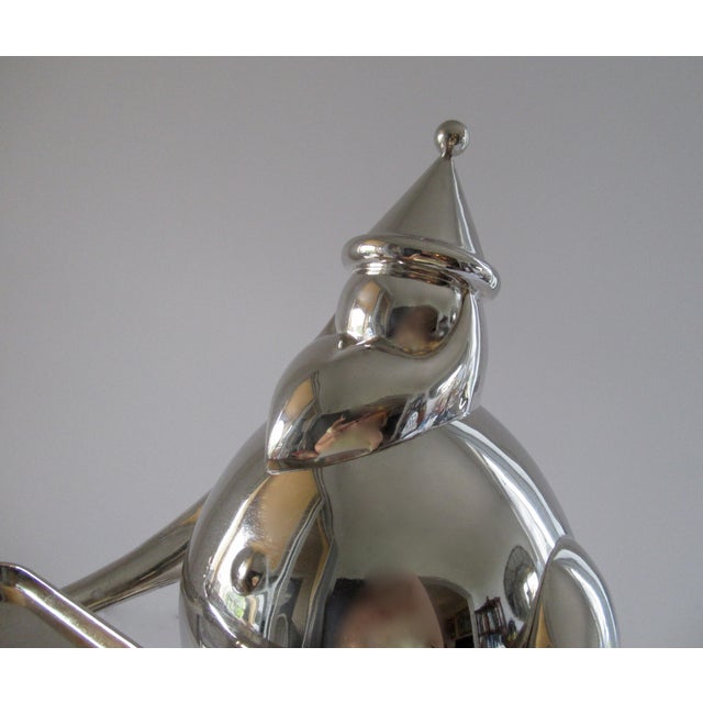 Huge Pottery Barn Santa Baby Silver Art Deco Style Vintage Christmas