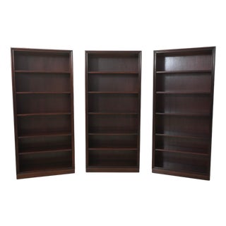 Set of 3 Sligh Cherry Tall Bookcases For Sale