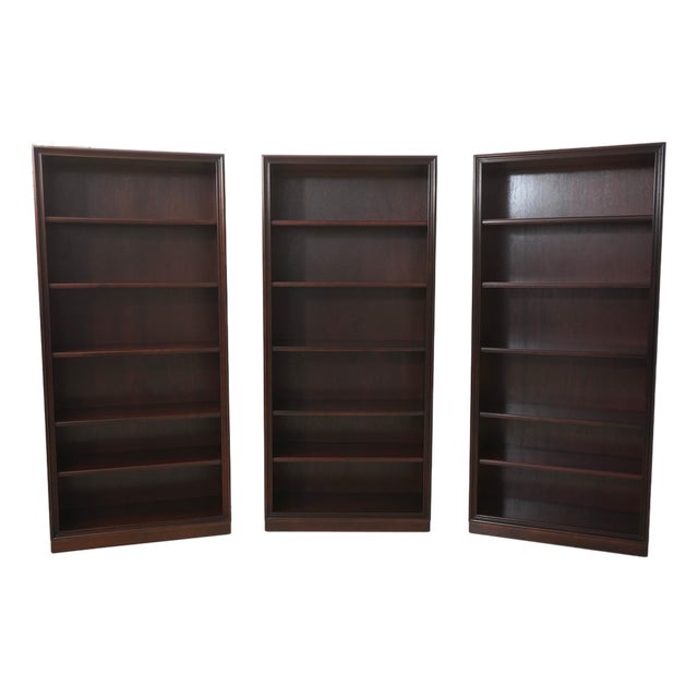 Set of 3 Sligh Cherry Tall Bookcases For Sale