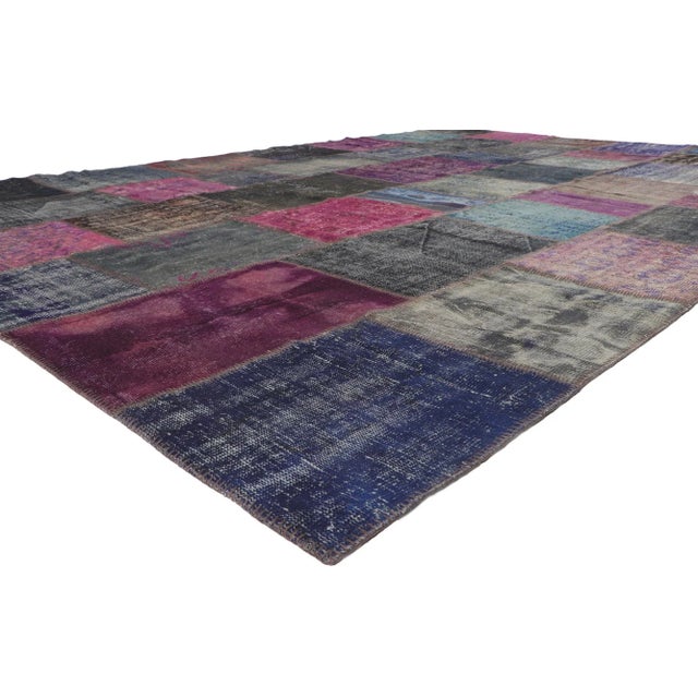 Modern Oversized Vintage Patchwork Rug, 11'00 X 16'03 For Sale - Image 3 of 10