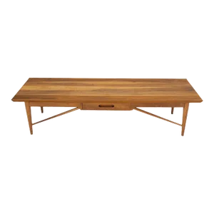 Henredon Solid Walnut Bench Coffee Table