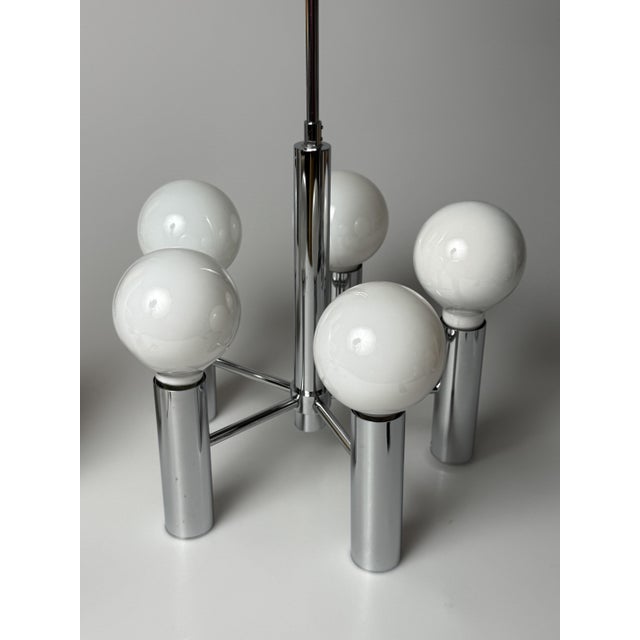 Mid-Century Modern Spaceage Chandelier by Hustadt, Germany, 1970s For Sale - Image 3 of 12
