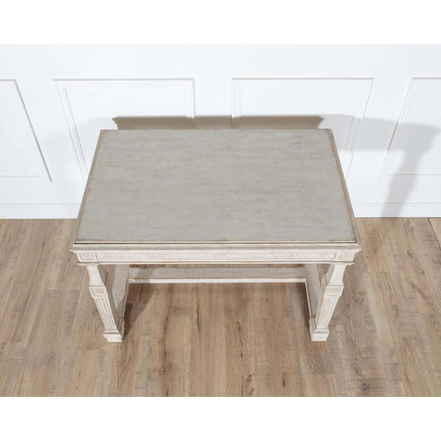 Early 19th Century Swedish Gustavian Painted Console Table For Sale In Atlanta - Image 6 of 12