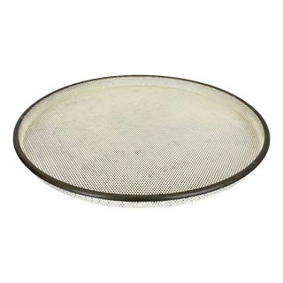 Large Vintage Metal Brass Tray in the style of Mathieu Matégot, 1950s For Sale