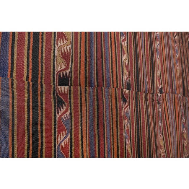 Textile 1960s Oversize Bohemian Striped Wool Kilim Rug 9' X 12'5'' For Sale - Image 7 of 12