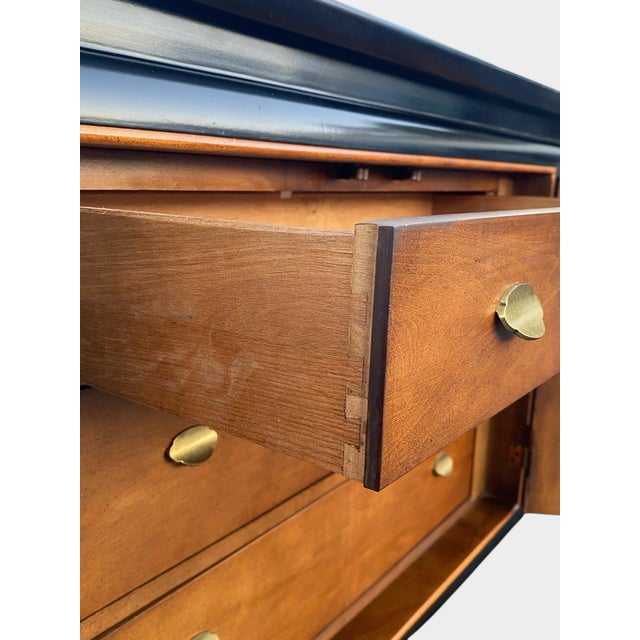 Vintage Chin Hua Asian Hollywood Regency Burled Credenza Sideboard for Century Furniture For Sale - Image 11 of 14