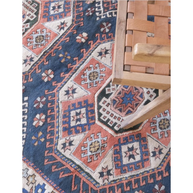 Textile 1960's Persian Wool Rug - 6.9 X 4.9 Ft For Sale - Image 7 of 9