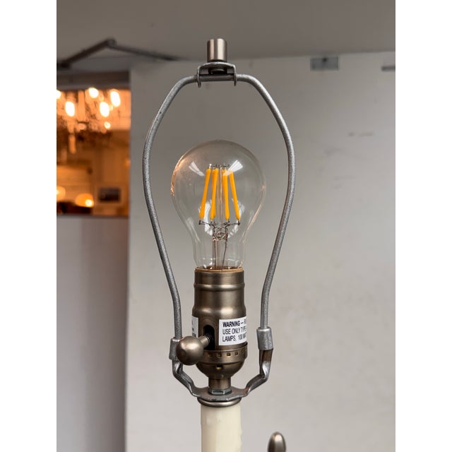 Metal Transitional Brushed Nickel Swing Arm Floor Lamps, Pair For Sale - Image 7 of 12
