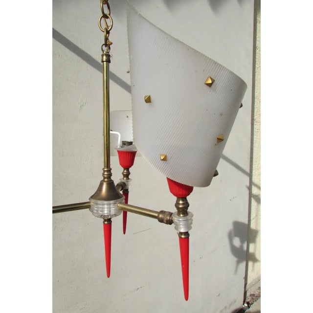 Black Chandelier and Wall Sconces, 1960s, Set of 3 For Sale - Image 8 of 10