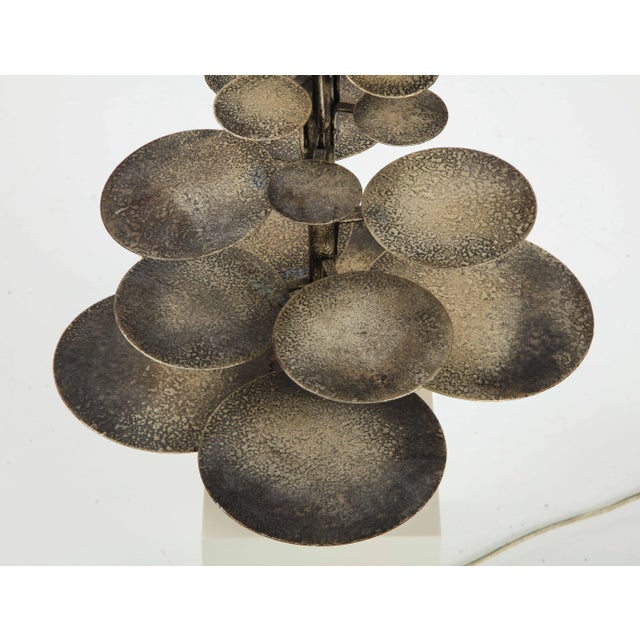 1970's French Lily Pad Lamp For Sale - Image 10 of 11