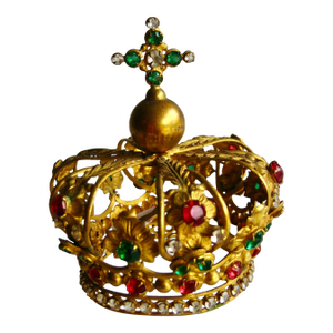 Mid 19th Century French Gilded Statue Crown Napoleon III
