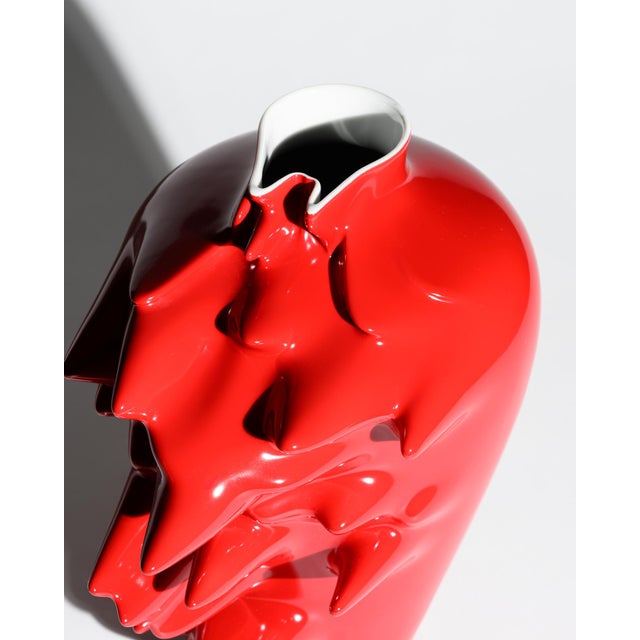 Red Fast Limited Edition Porcelain Vase by Cédric Ragot for Rosenthal, 2010 For Sale - Image 6 of 9