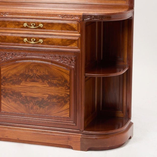 Antique French Art Nouveau Louis Majorelle Mahogany Buffet / Server Cabinet For Sale - Image 9 of 12